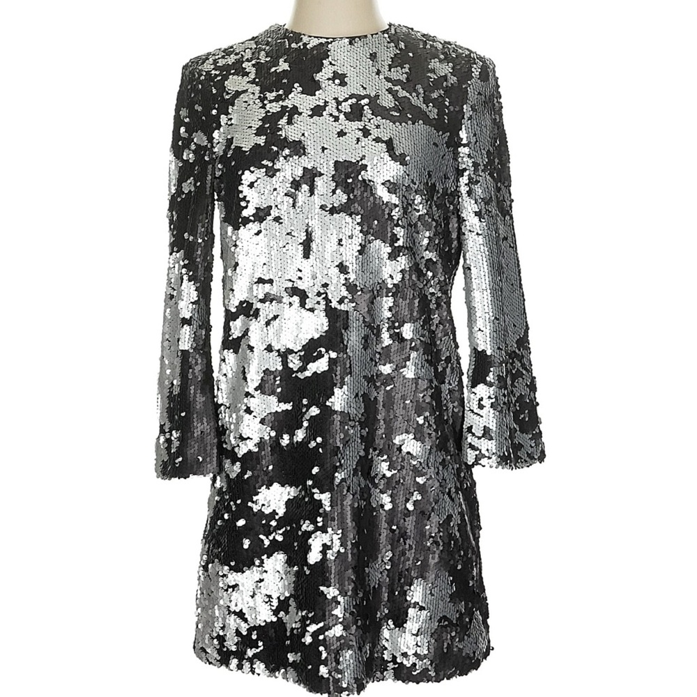Elizabeth and James Black and Silver Sequin Dress